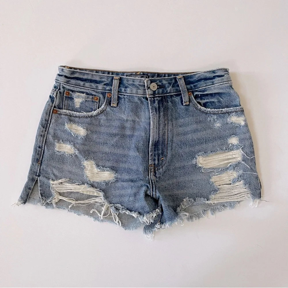 Abercrombie & fitch Annie high rise denim distressed shorts - Picture 2 of 4
